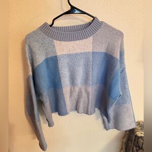 Jessica Simpson Cropped Plaid Sweater